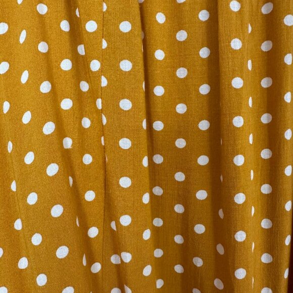 Ascot & Hart Mustard Polka Dot Skirt, Size M - Picture 7 of 7